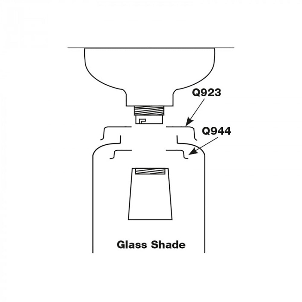 Buy Accessories & More Australia Glass Top Cap Fitter Brass - Q923-BS