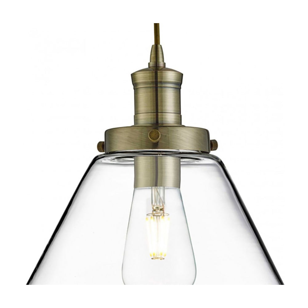 Clifford Pendant Light Brass Glass - QH3228-AB