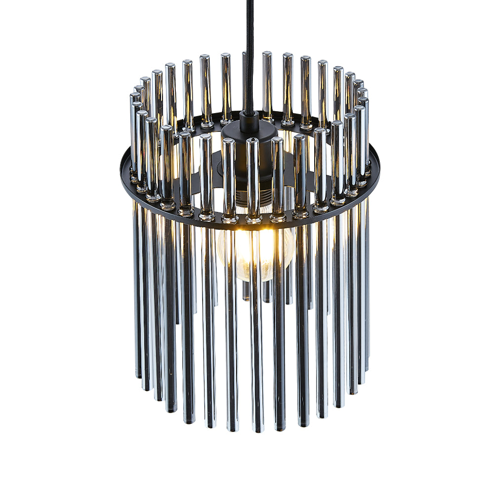 Quilo Pendant Light Black & Smoke - QUILO PE20-BKSM