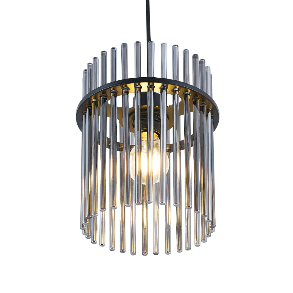 Quilo Pendant Light Black & Smoke - QUILO PE20-BKSM
