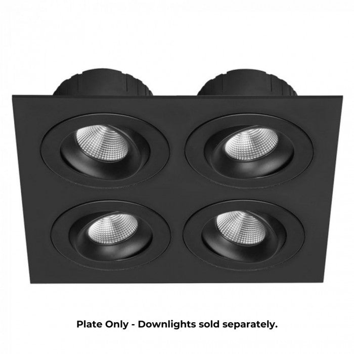 Downlight Frame 4 lights Black - LDL-PLATE4-BL