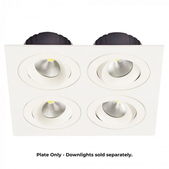 Downlight Frame 4 lights White - LDL-PLATE4-WH