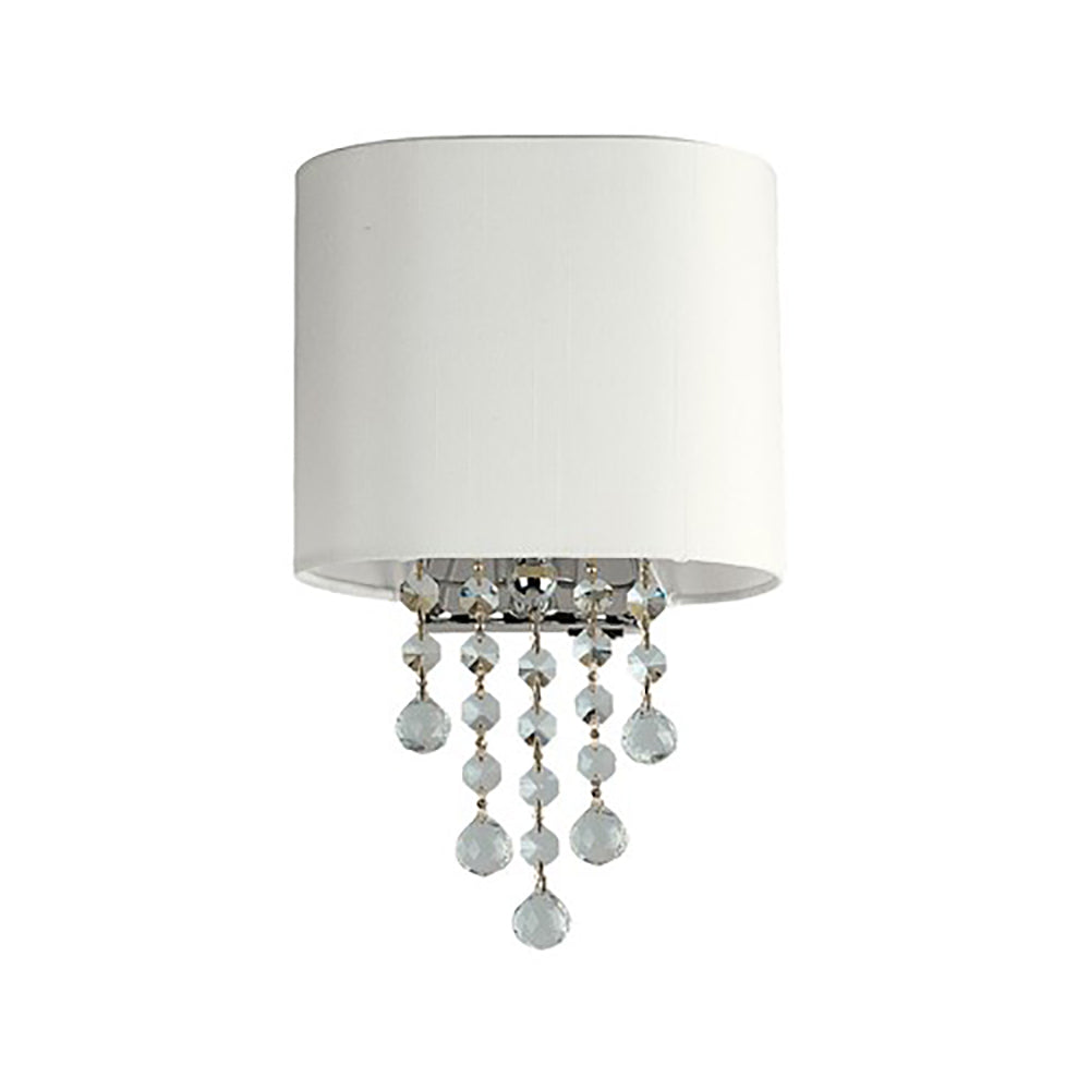 Buy Wall Sconce Australia Sofia Wall Sconce White / Chrome Crystal - R1051-1B-WH