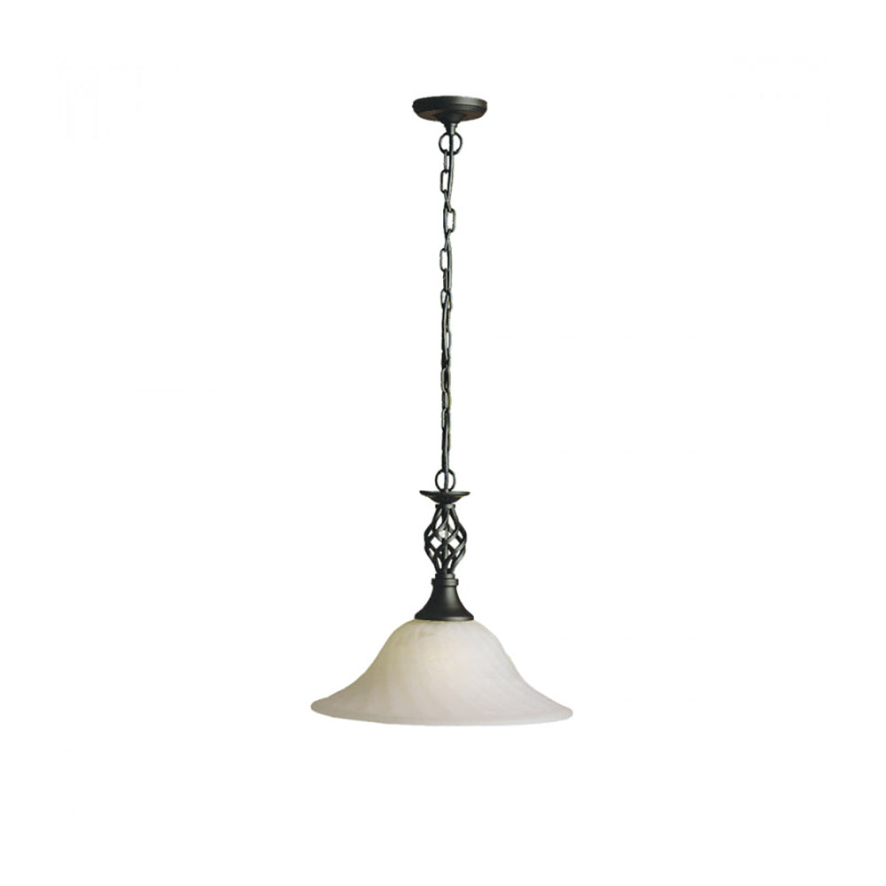 Devon Pendant Light Black Glass / Metal - R4581-1P-BL