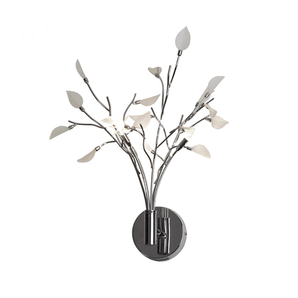 Willow Wall Sconce 3 Lights Chrome / White Glass - R6153-3B-CH