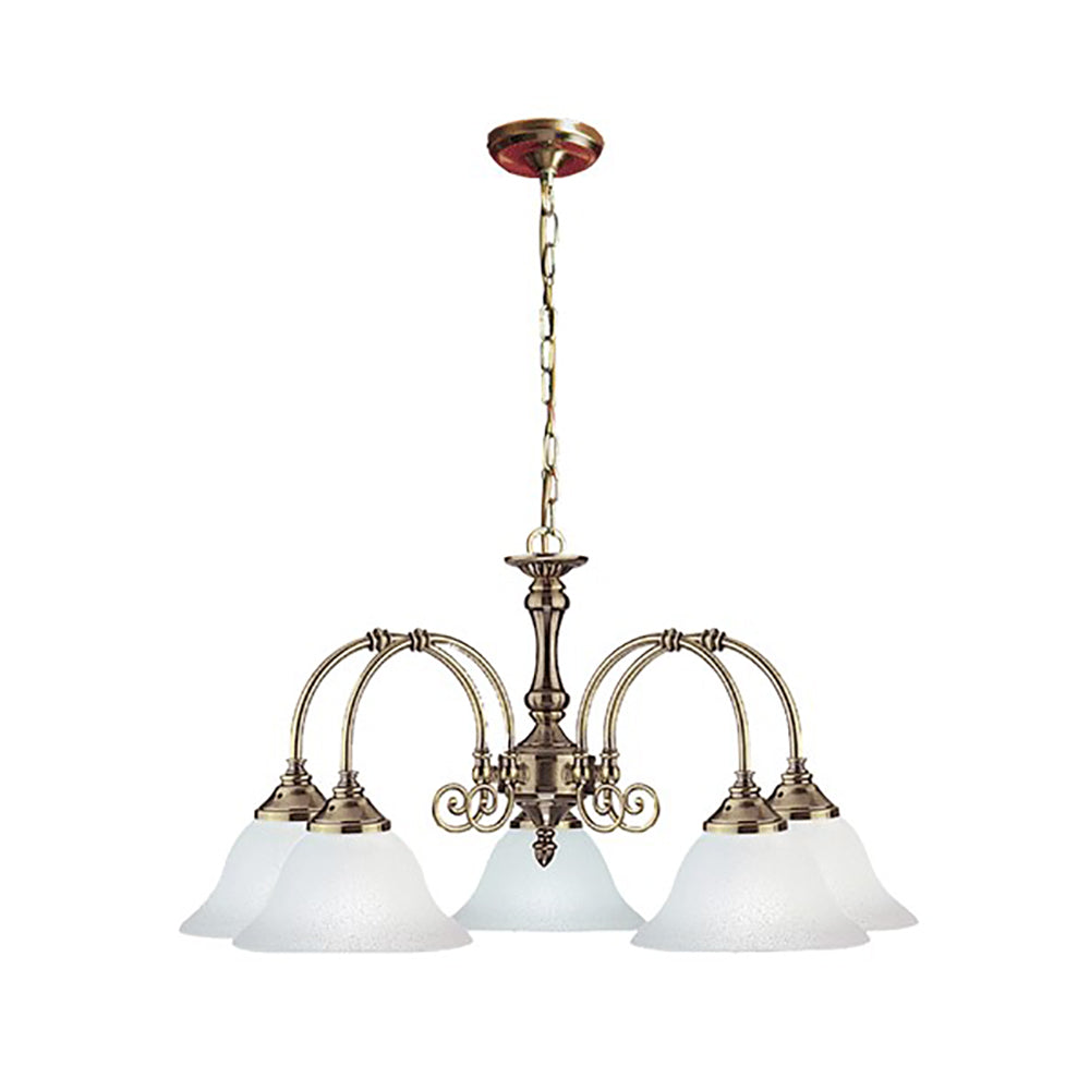 Heritage Pendant 5 Lights Brass Metal - R9355-5P-AB