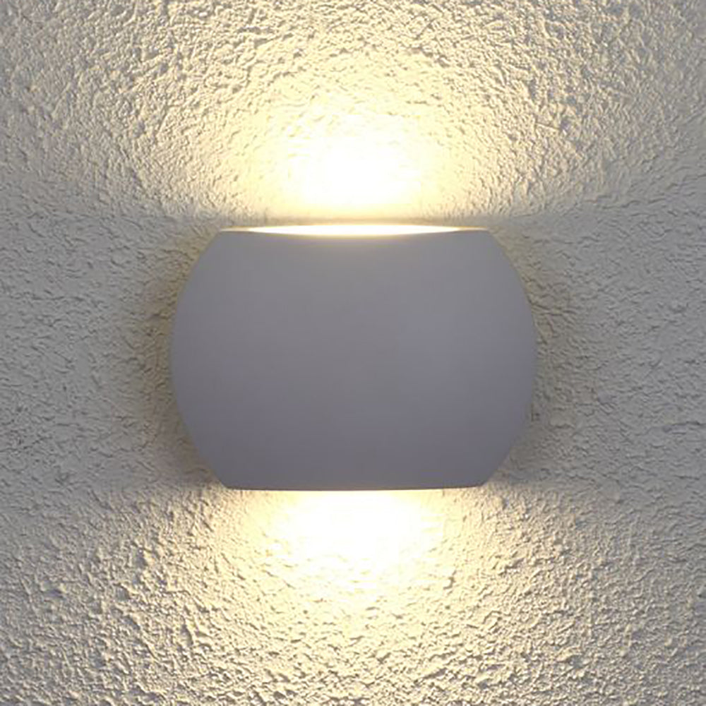 REMO LED Exterior Surface Mounted Up/Down Wall Light Sand White 6.8W 3000K IP54 - REMO2