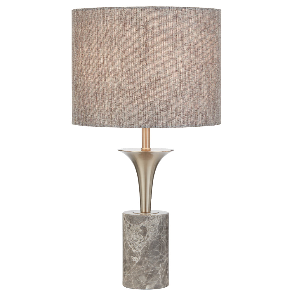 Renara Table Lamp Grey & Matt Nickel - RENARA TL-GYNK