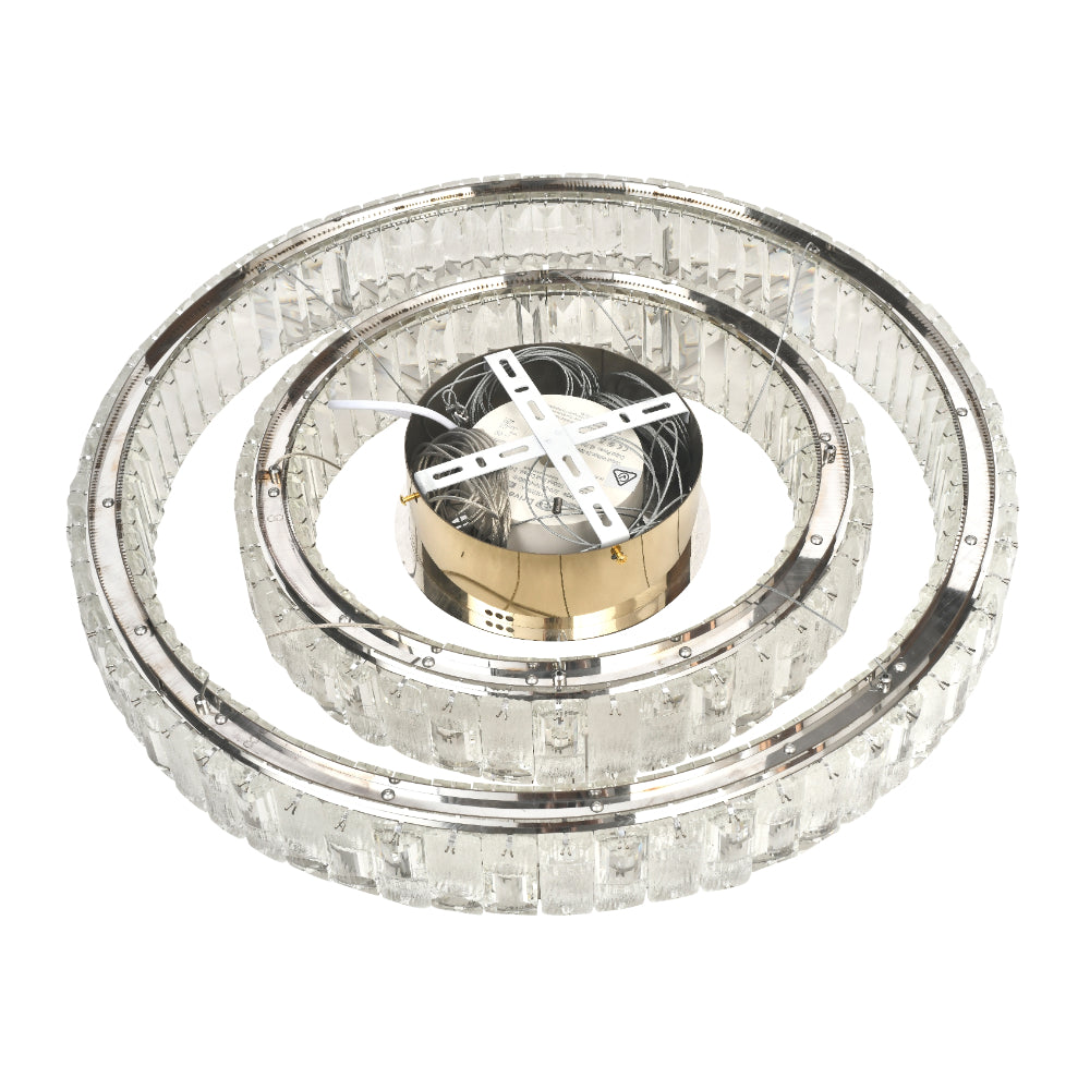 Rias LED 2 Tier Pendant 48W Tri Colour Gold - RIAS PE2T-GD3C