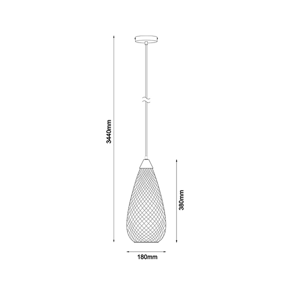 Buy Pendant Lights Australia RICTUS Copper Tear Drop Glass Shape With Quadrilateral Segments 1 Light Pendant - RICTUS5