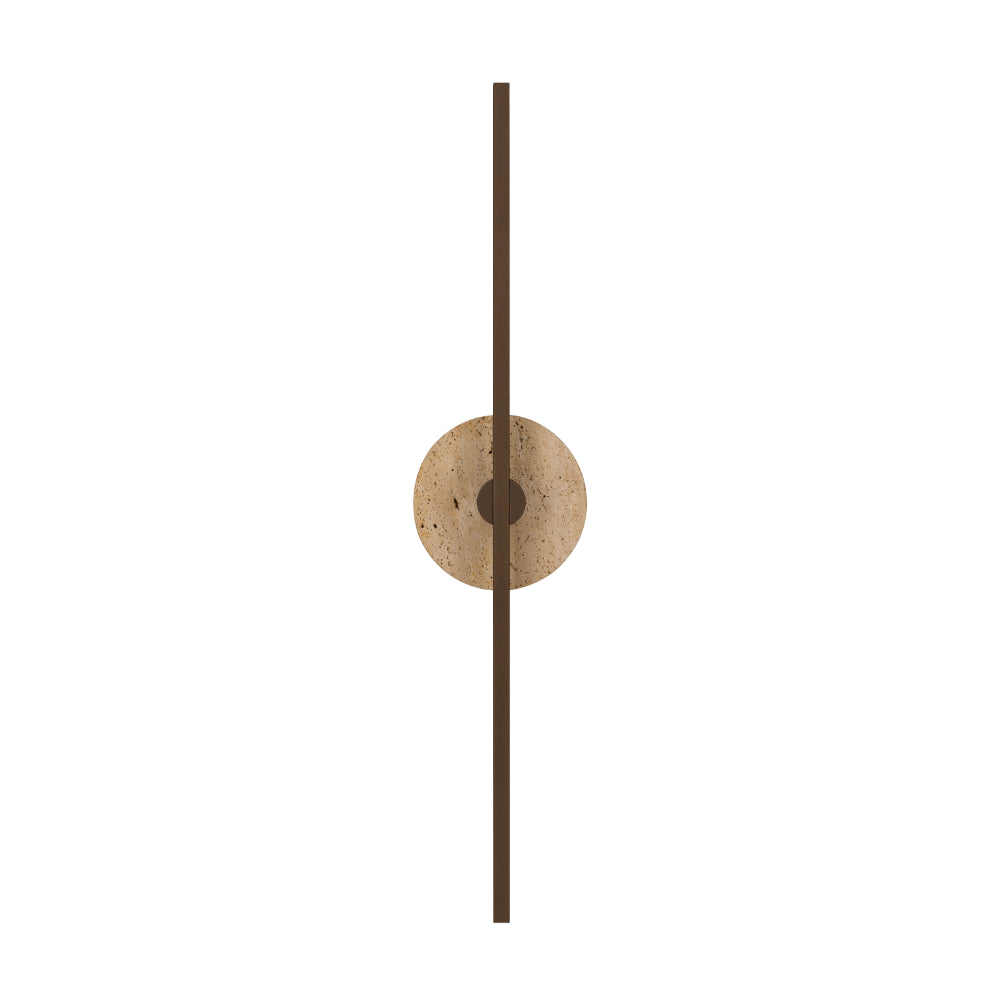 Rimini LED Wall Light 12W 3000K Beige Travertine & Vintage Brass - RIMINI WB-BEVB