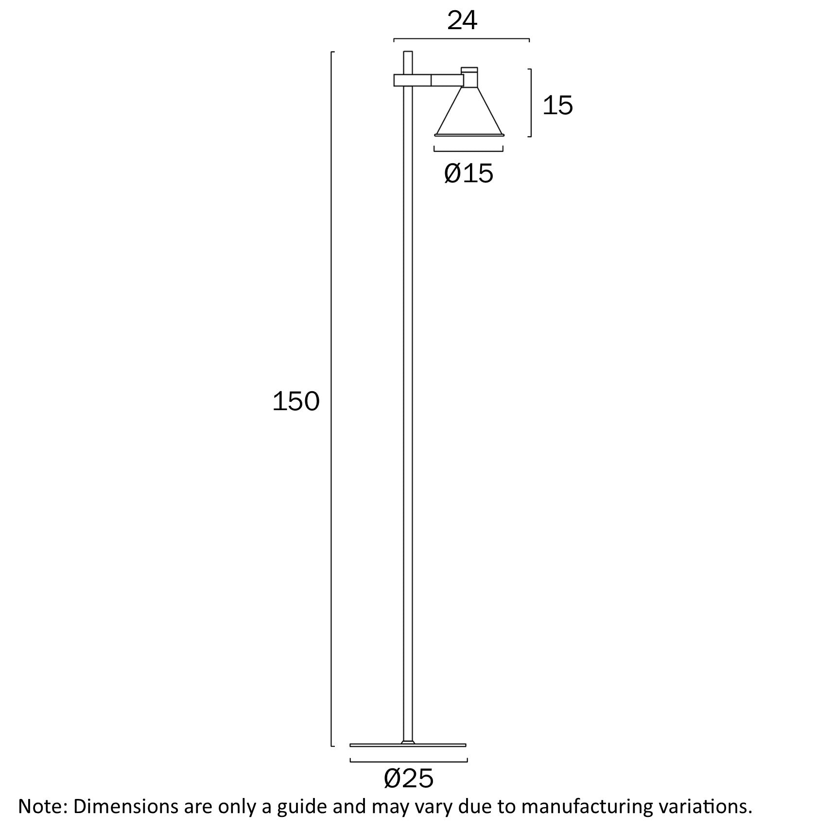 Rosner Iron Floor Lamp Black - ROSNER FL-BK