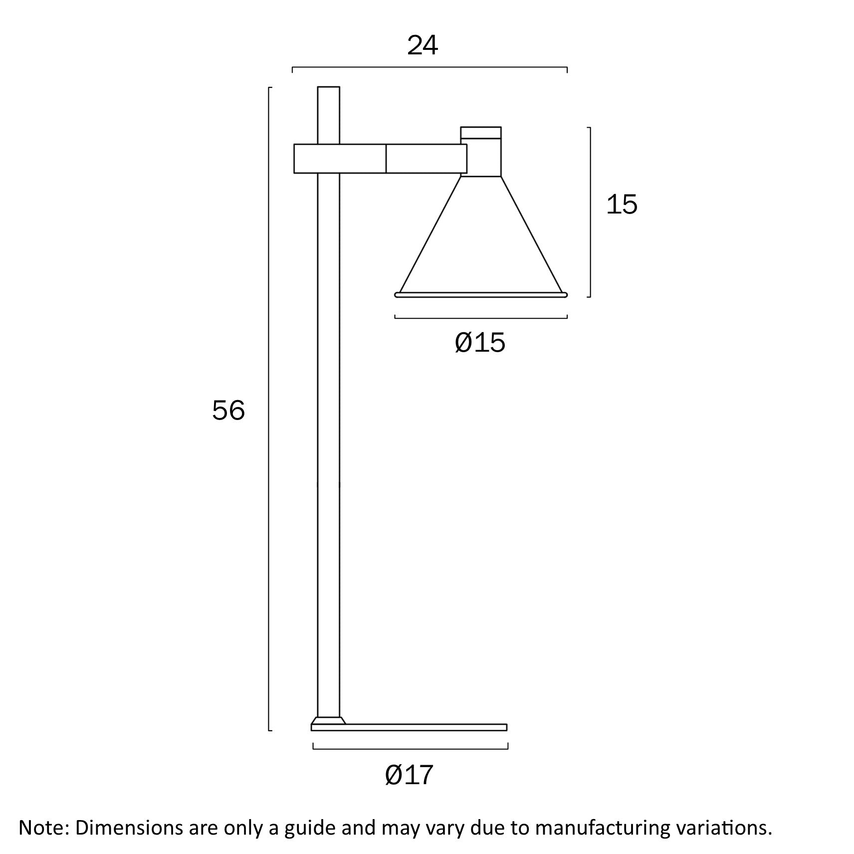 Rosner Iron Table Lamp Black - ROSNER TL-BK