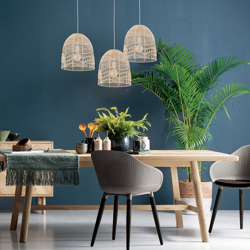 Buy Pendant Lights Australia Interior Rattan Ellipse 1 Light Pendant Natural - ROTA1