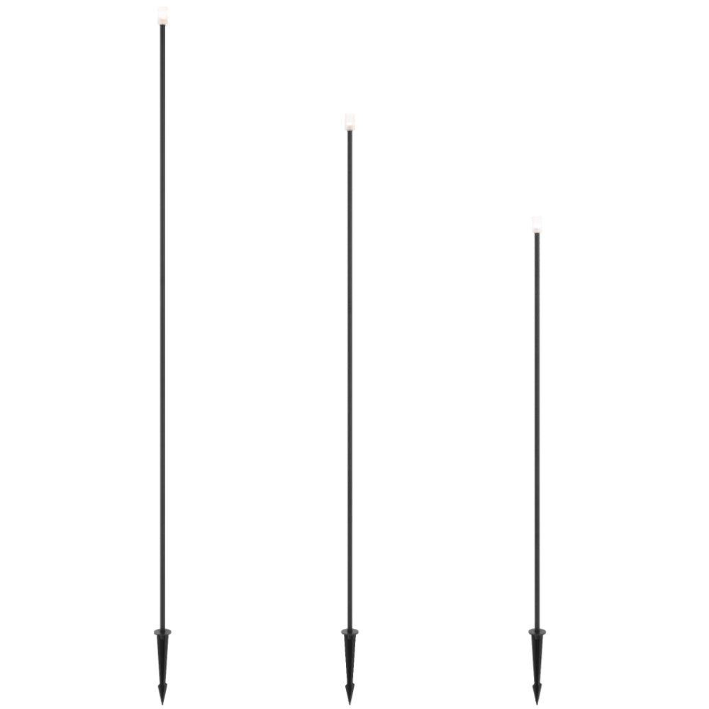 Rush LED Post Light 24V 1W 3000K Black - RUSH SPK1-BK324