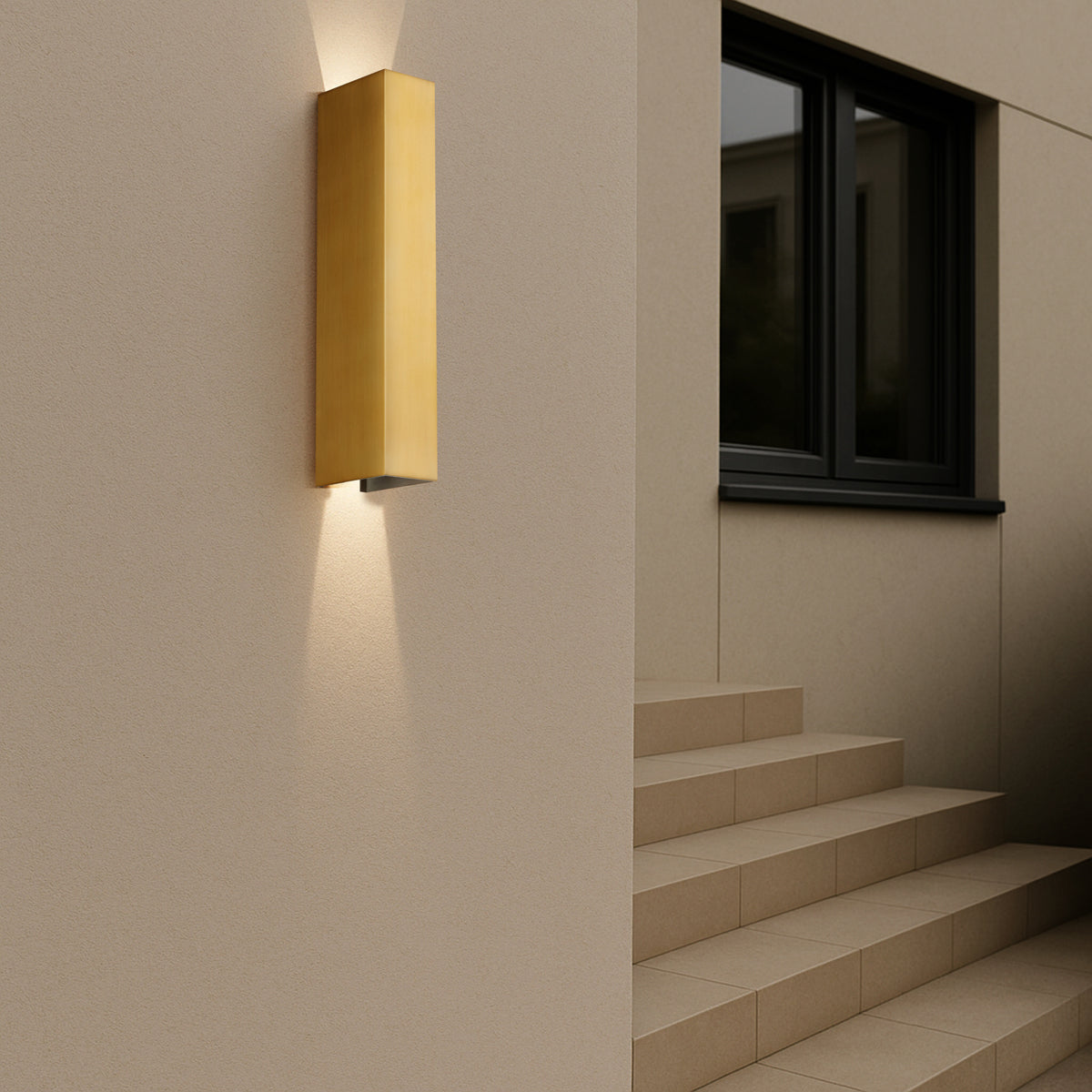 Ryland LED Wall Light 4W 3000K Matt Brass - RYLAND EX2-BRS