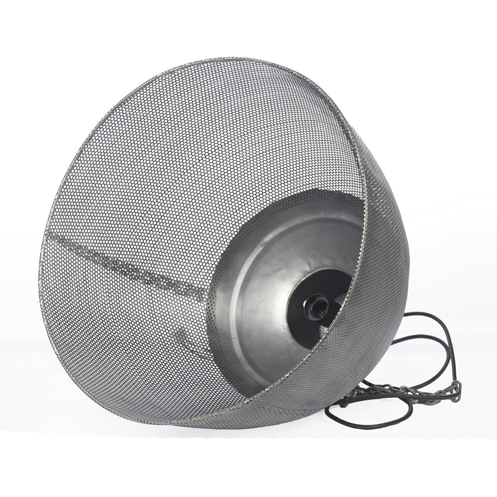 Buy Pendant Lights Australia Riva 1 Light Perforated Iron Dome Medium Pendant Zinc - ZAF10328