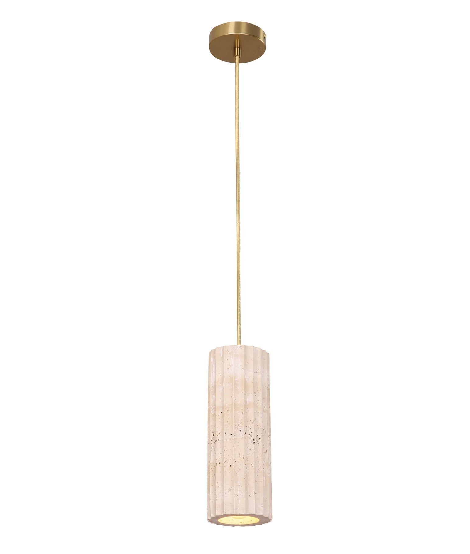 Sagitta Oblong Pendant Light Beige & Brass - SAGITTA1