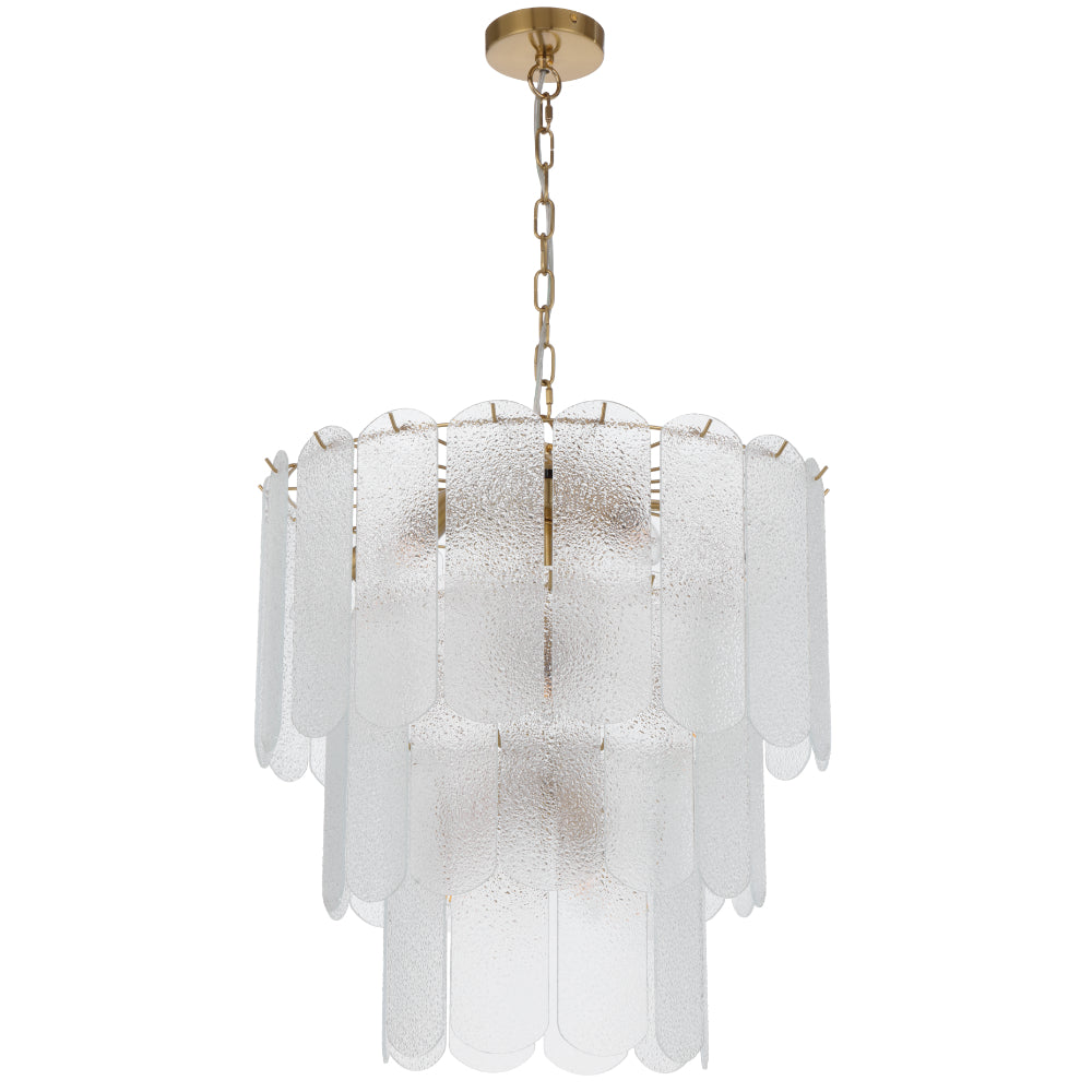 Samona 14 Light Pendant Antique Gold & Clear - SAMONA PE14-AGCL