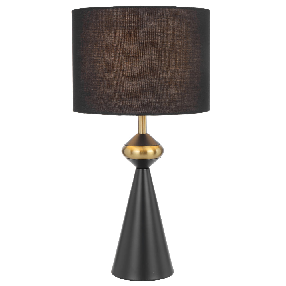 Satillo Table Lamp Black & Antique Gold - SATILLO TL-BK