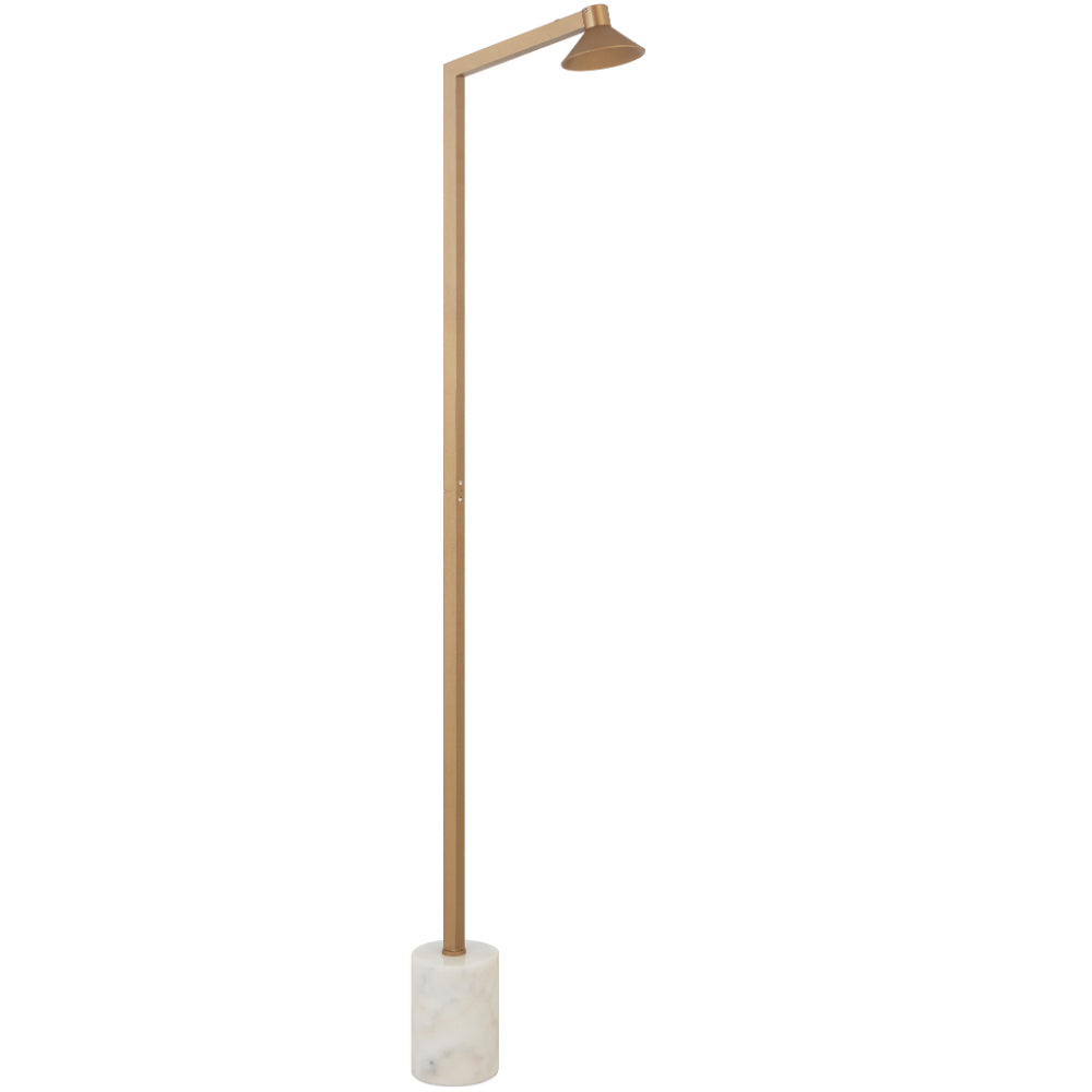 Satrom LED Floor Lamp 6W 3000K Antique Brass & White - SATROM FL-ABWH