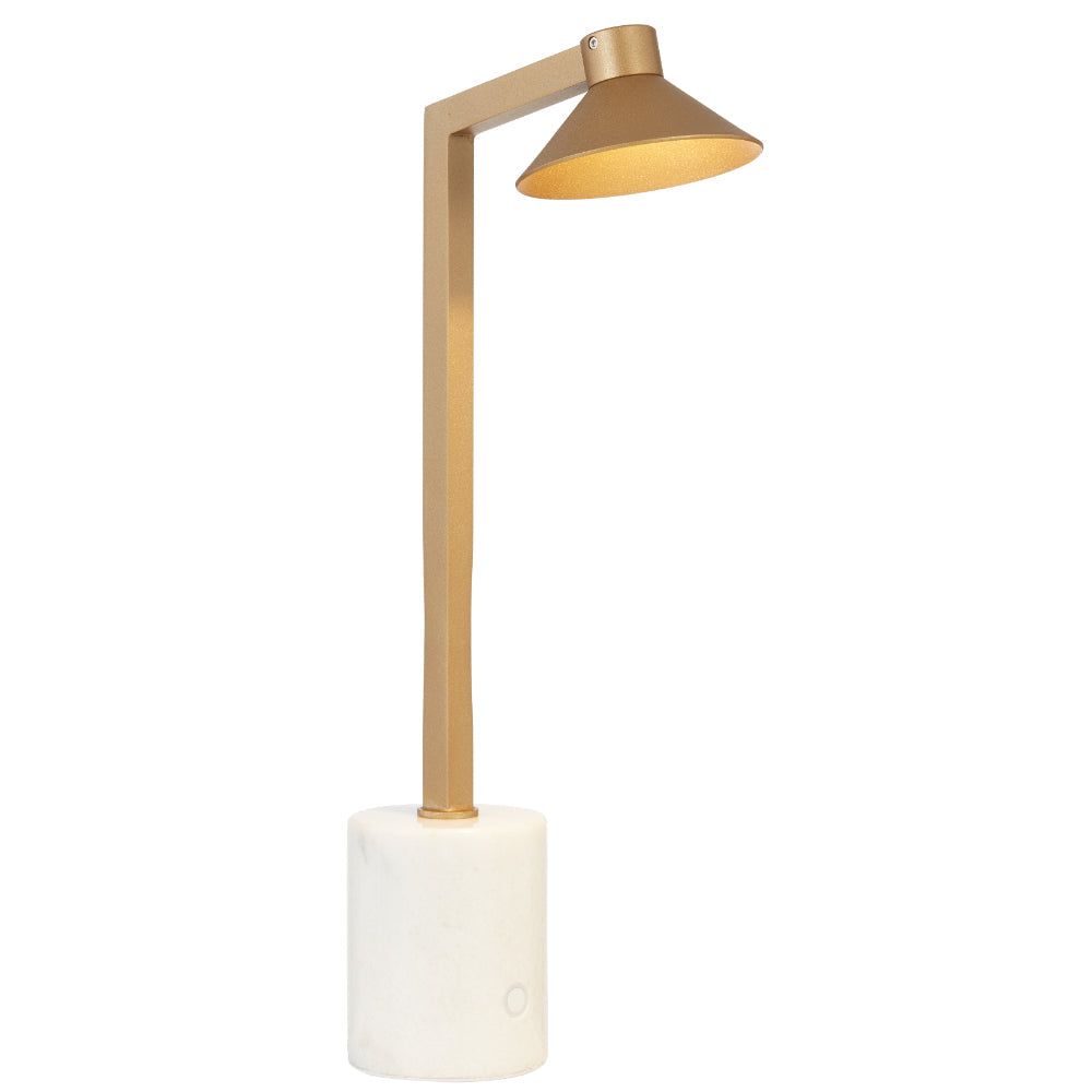 Satrom LED Table Lamp 6W 3000K Antique Brass & White - SATROM TL-ABWH