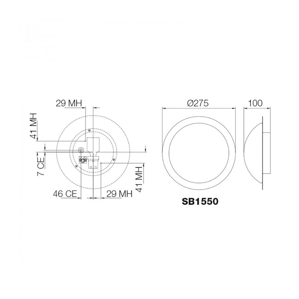 Buy Exterior Wall Lights Australia Round Exterior Wall Light Silver / Grey - SB1550