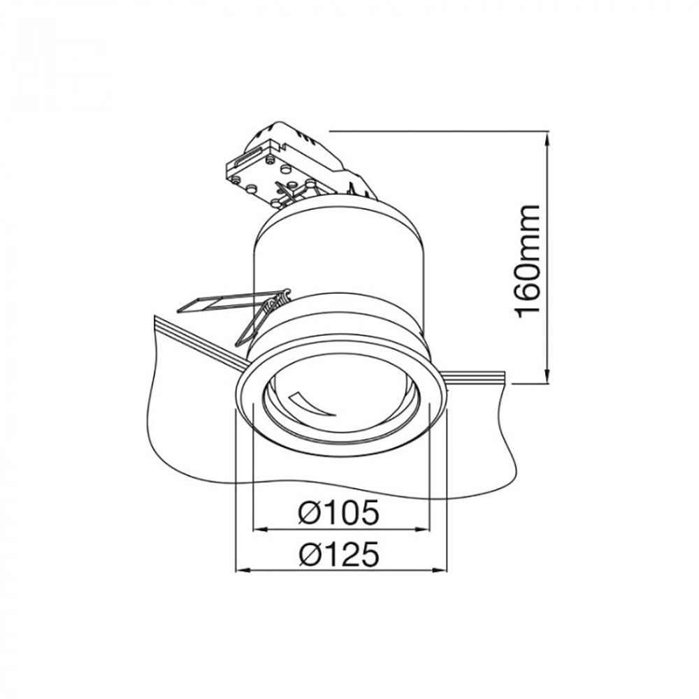 Closed Recessed Downlight White 2700K - SD100F-WH