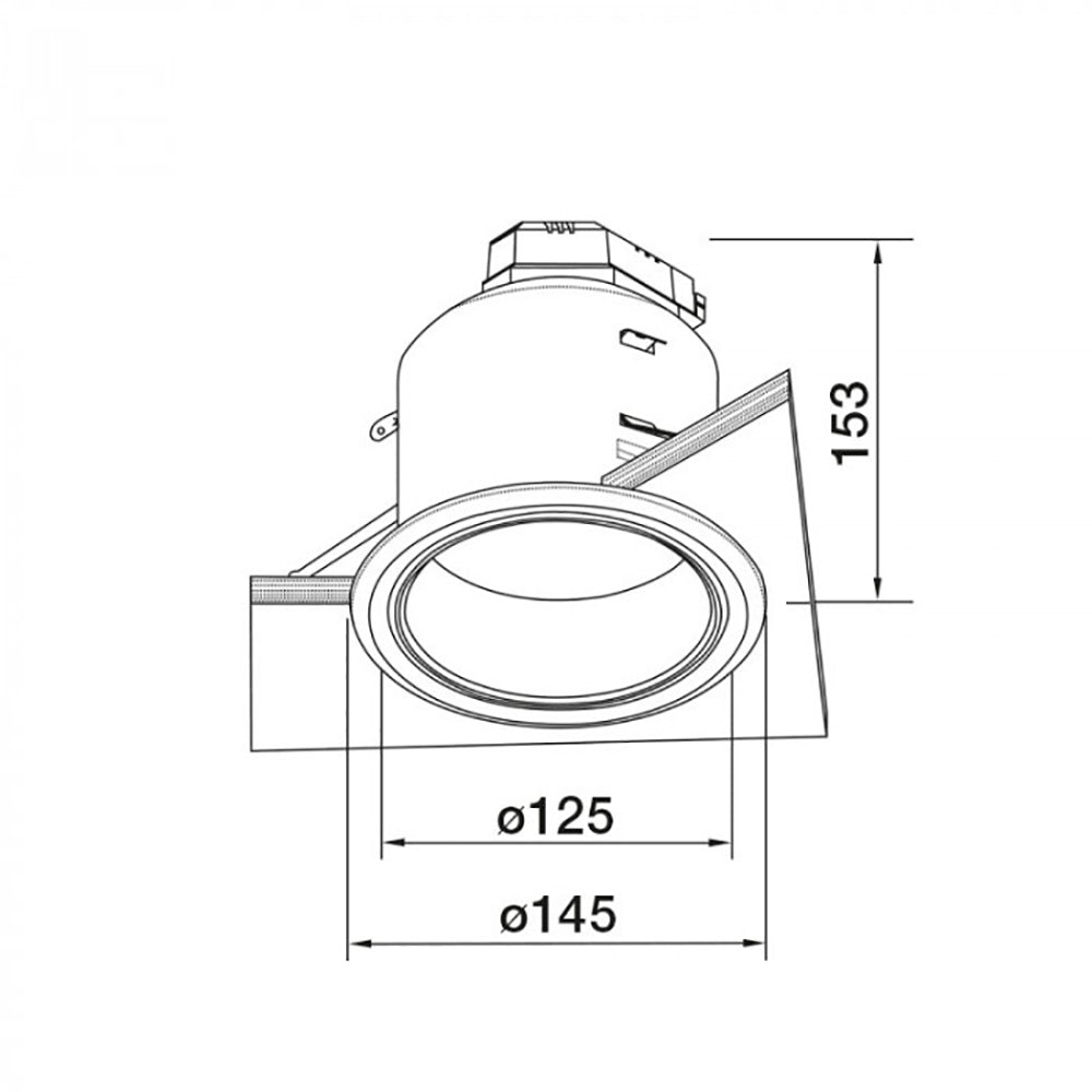 Recessed Downlight With Baffle White - SD125-WHWH