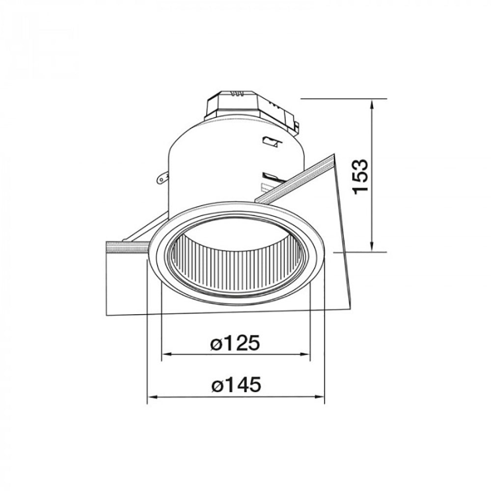 Recessed Downlight With Baffle Gold / Black - SD125-GDBL