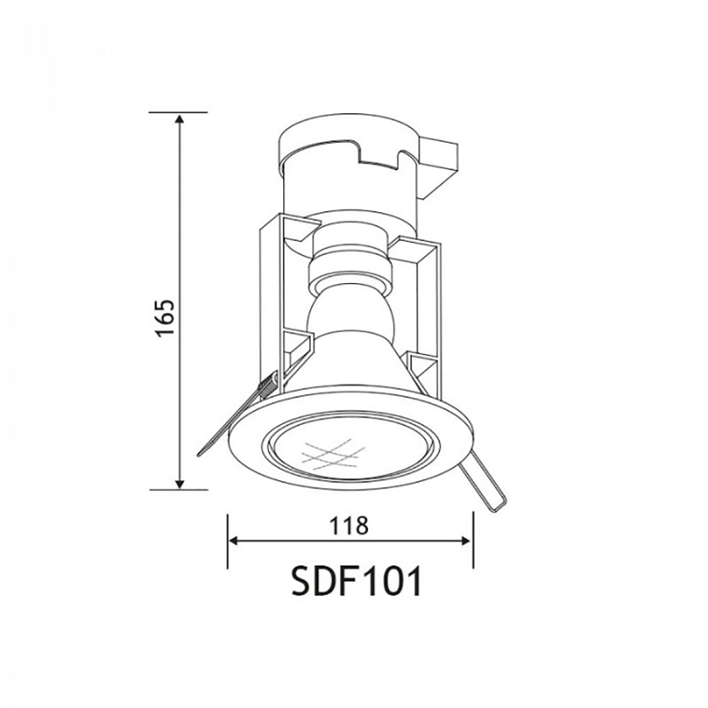 Recessed Downlight White 3000K - SDF101-WH