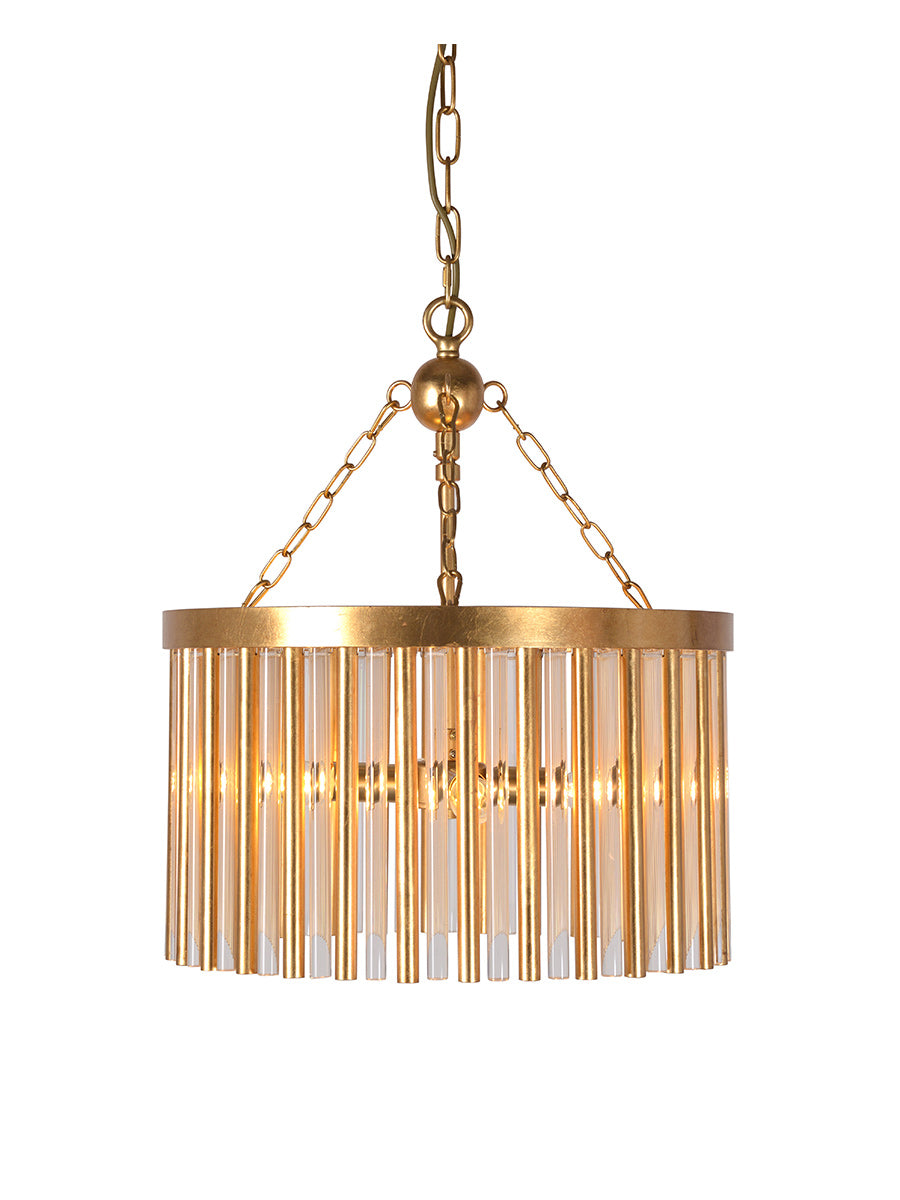 Seattle 4 Light Pendant Gold - RL S/SEATTLE/4/GOLD/CLEAR