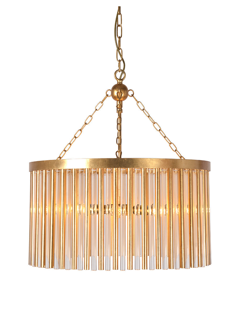Seattle 6 Light Pendant Gold - RL S/SEATTLE/6/GOLD/CLEAR