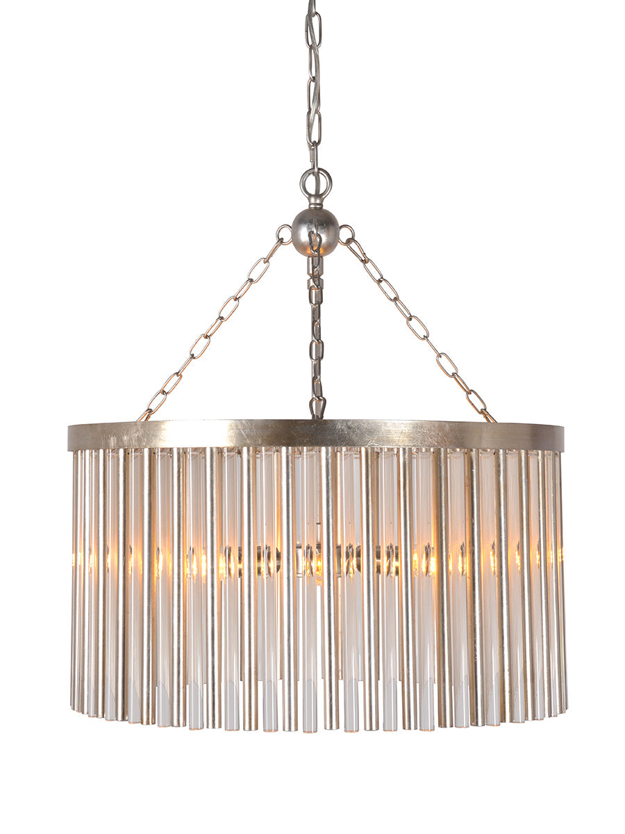 Seattle 6 Light Pendant Silver - RL S/SEATTLE/6/SILVER/CLEAR