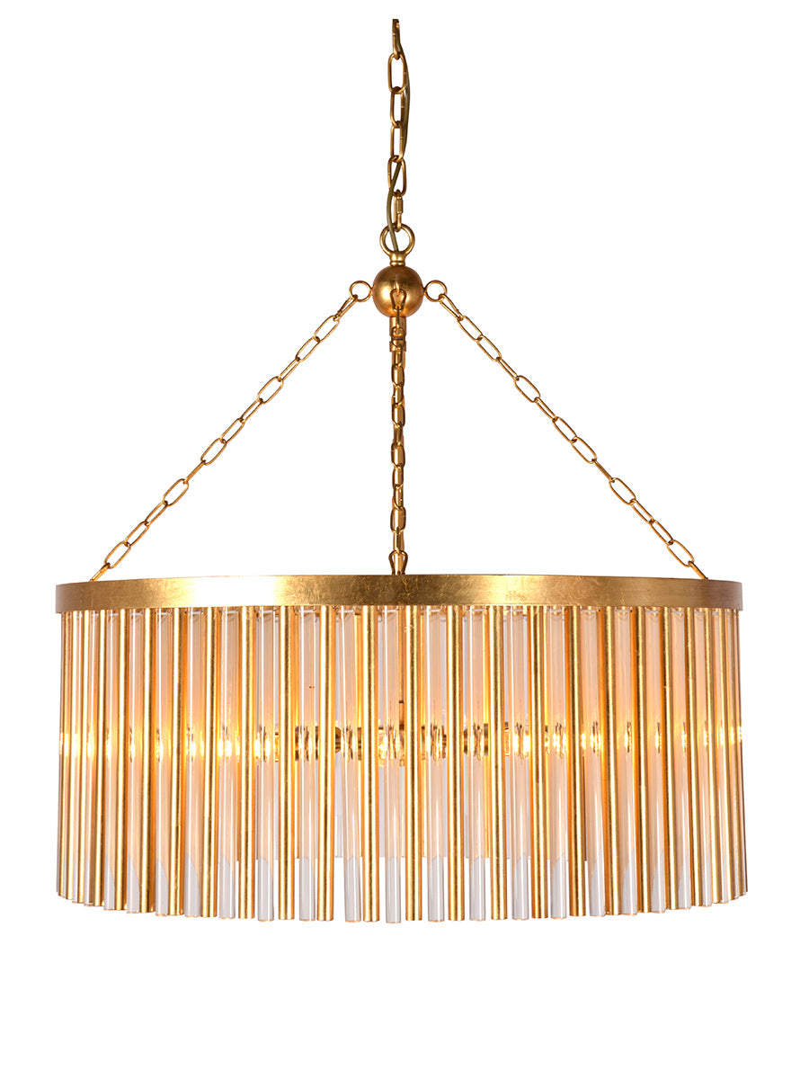 Seattle 8 Light Pendant Gold - RL S/SEATTLE/8/GOLD/CLEAR