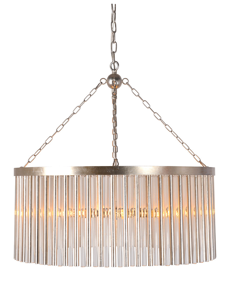 Seattle 8 Light Pendant Silver - RL S/SEATTLE/8/SILVER/CLEAR