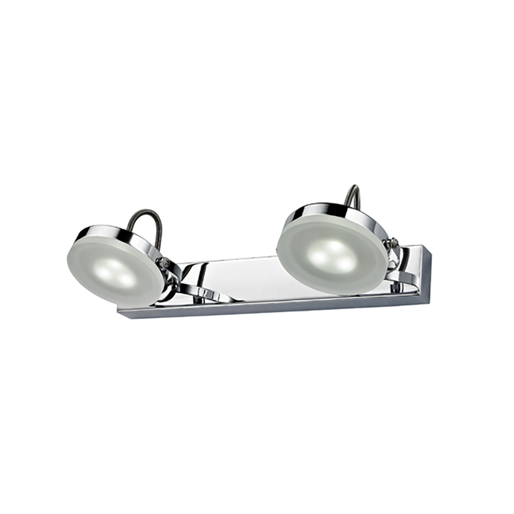 CITY SEATTLE LED Interior 2 Light Wall Light Chrome 6W 3000K - SEATTLE2