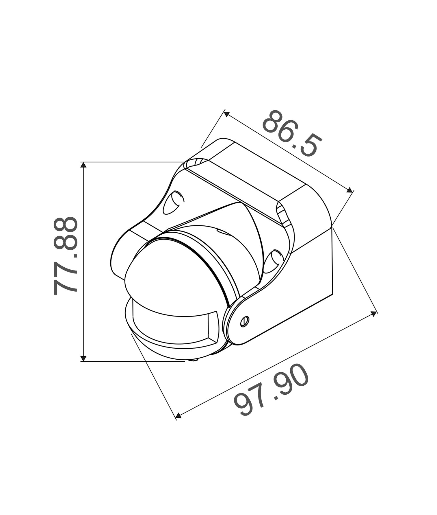 Sensor Adjustable Infrared PIR Surface Mounted Sensor Black - SENS013