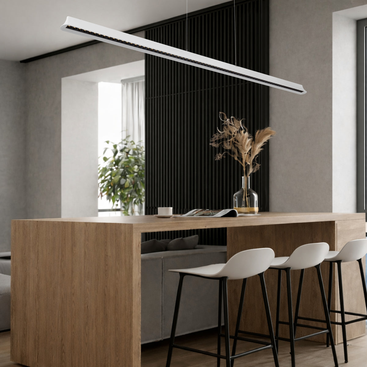 Serda LED Island Pendant 46W Tri Colour White - SERDA PE184-WH