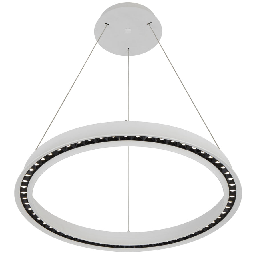 Serda LED 630mm Pendant Light 36W Tri Colour White - SERDA PE63-WH