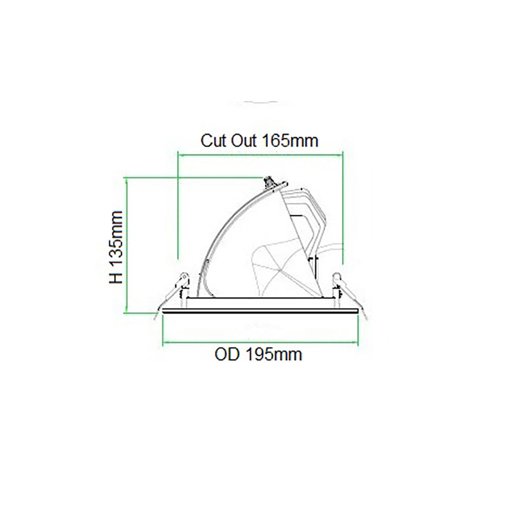 SHOPTRI01 LED Dual Power & Tri-CCT Gimbal White Recessed Shop Lighter / Downlight - SHOPTRI01
