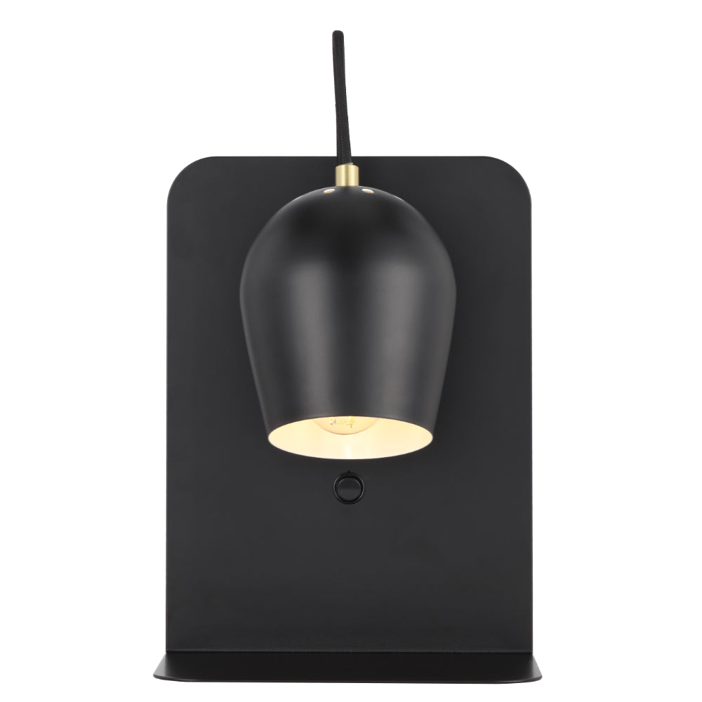 Shyn Iron Wall Light Satin Black - SHYN WB-BK