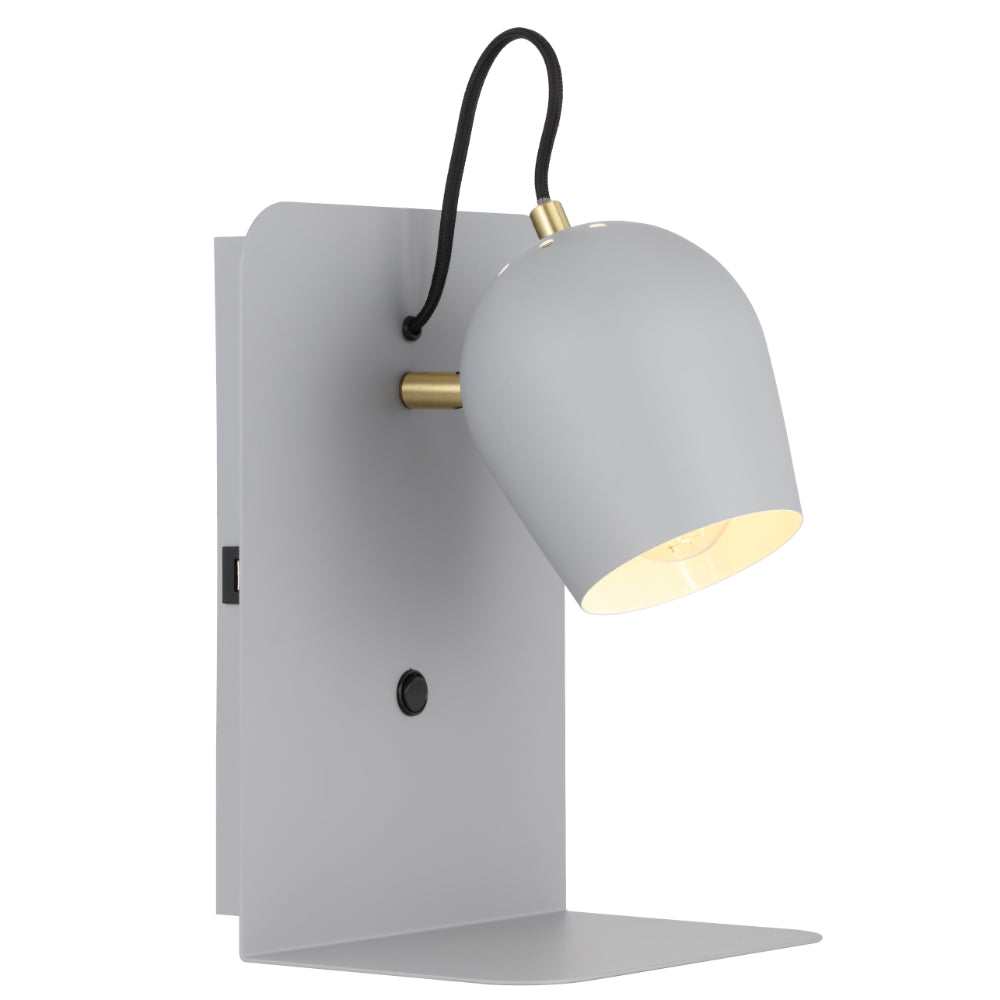 Shyn Iron Wall Light Satin Grey - SHYN WB-GY