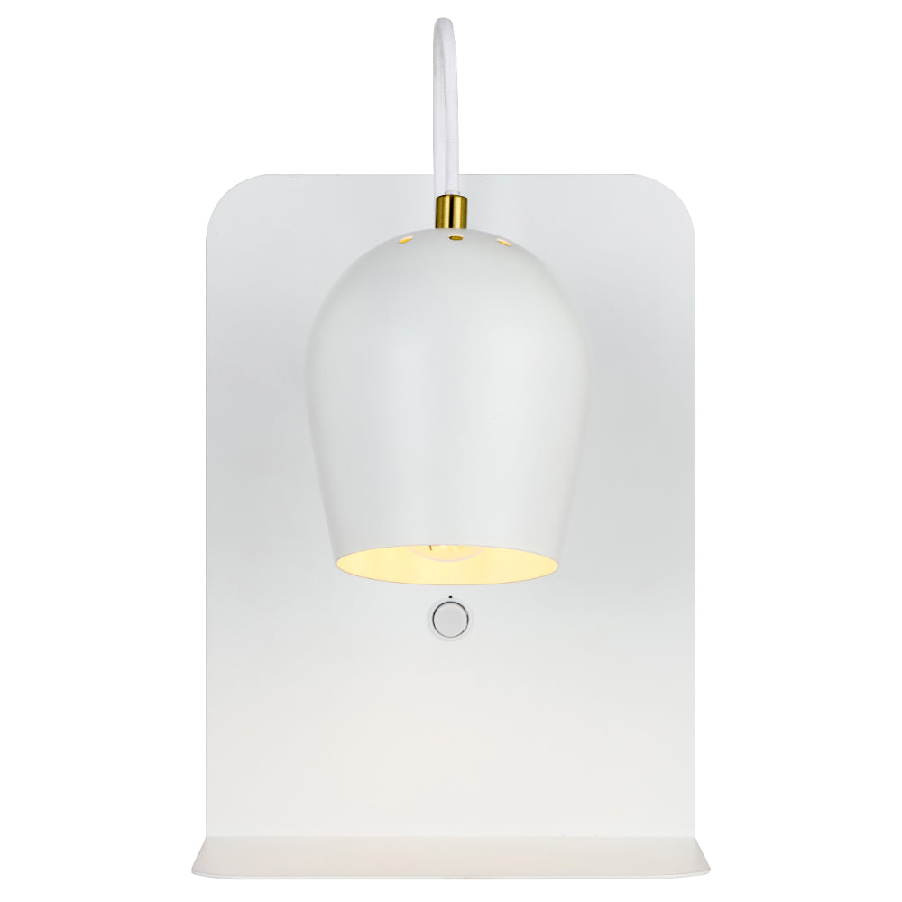 Shyn Iron Wall Light Satin White - SHYN WB-WH