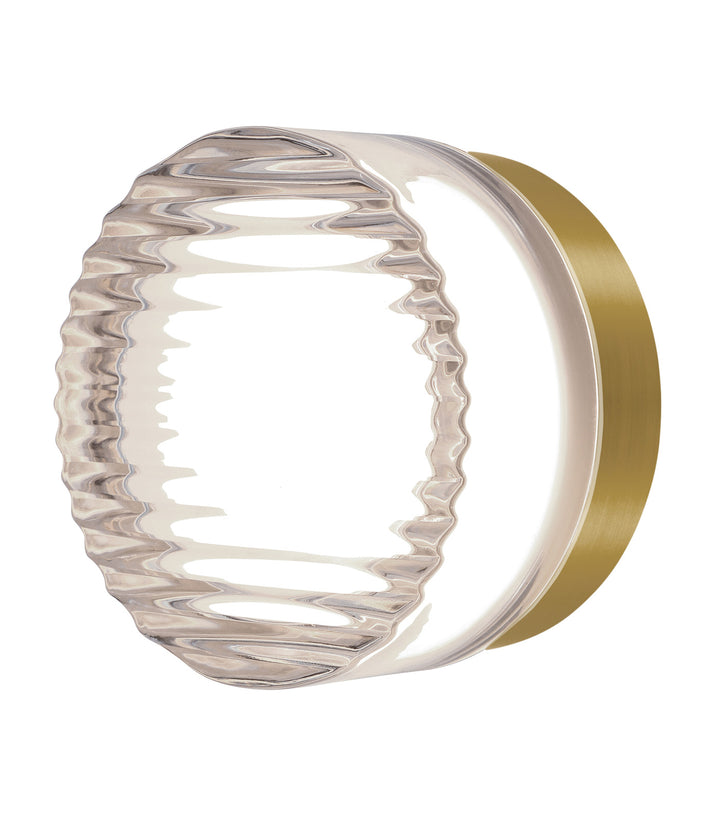 Loop LED Exterior Ceiling Wall Light 5W Tri-Color Brushed Brass - SI A/LOOP/PRISMA/BRUSHED BRASS