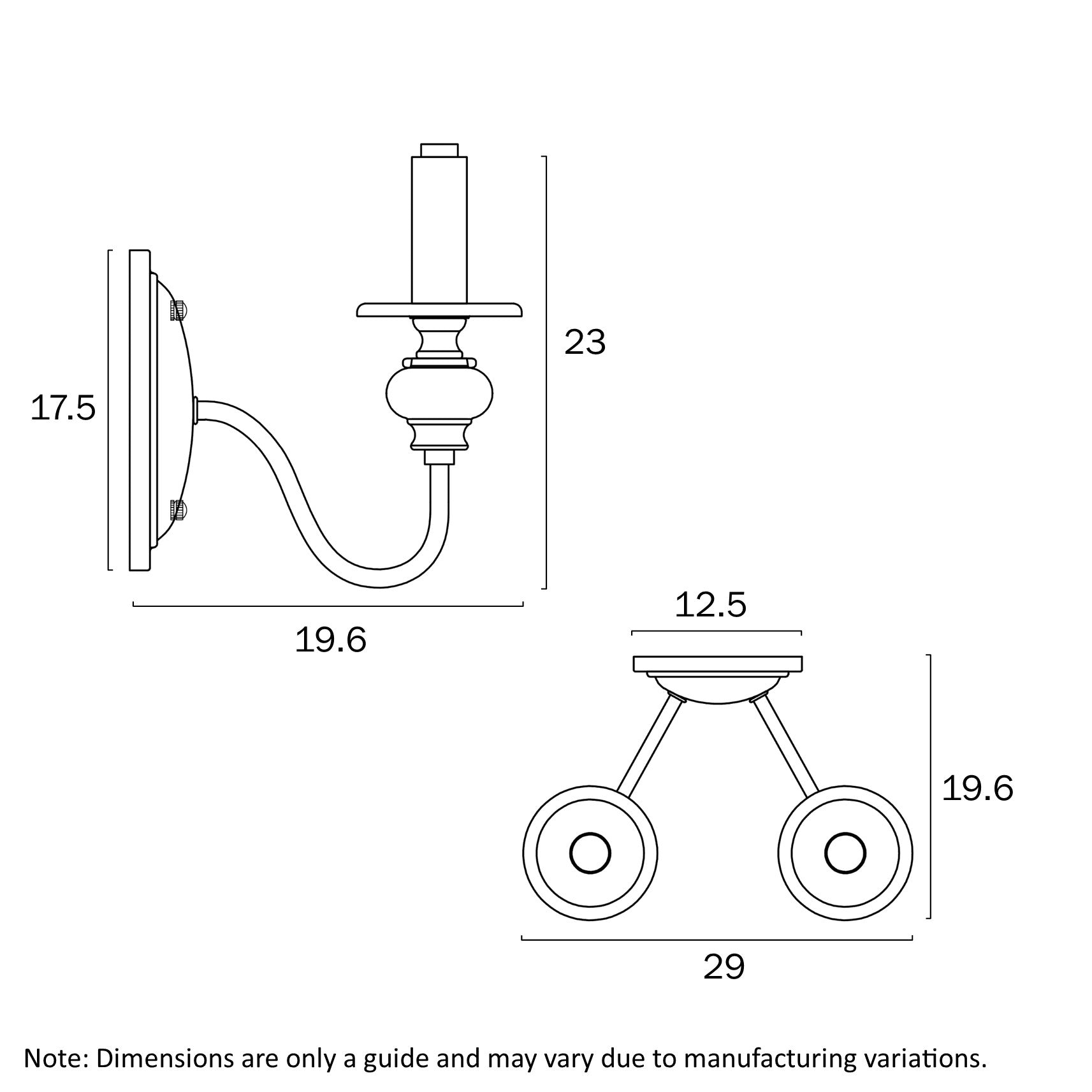 Siedel Iron 2 Light Wall Bracket Copper - SIEDEL WB2-CP