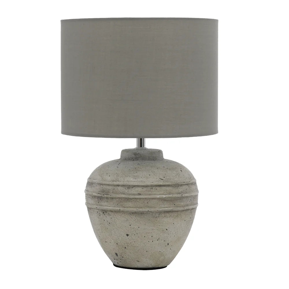 Sierra Table Lamp Grey Ceramic / Grey Fabric - SIERRA TL-GY