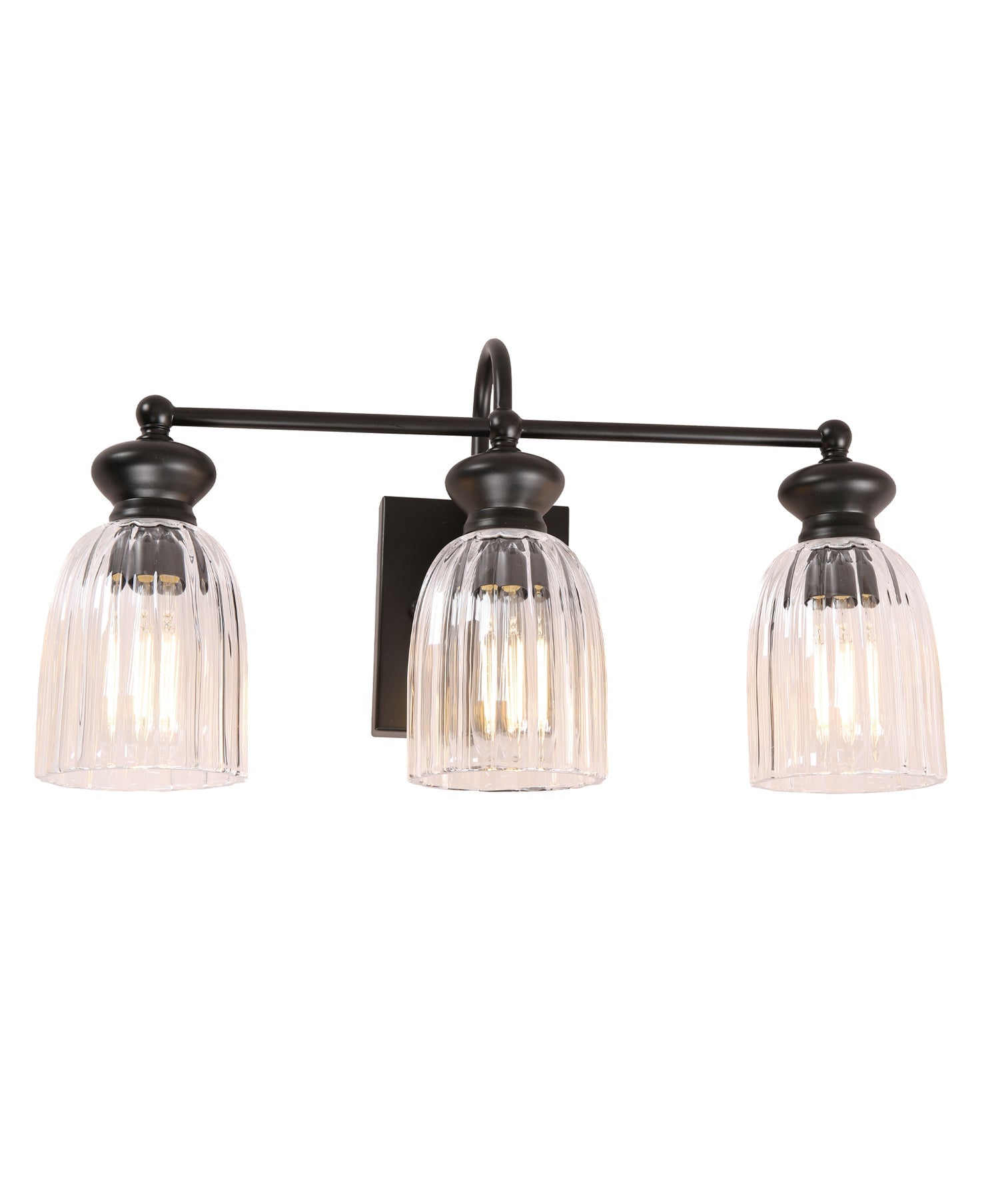 Sino 3 Light Wall Light Black - SINO-W3