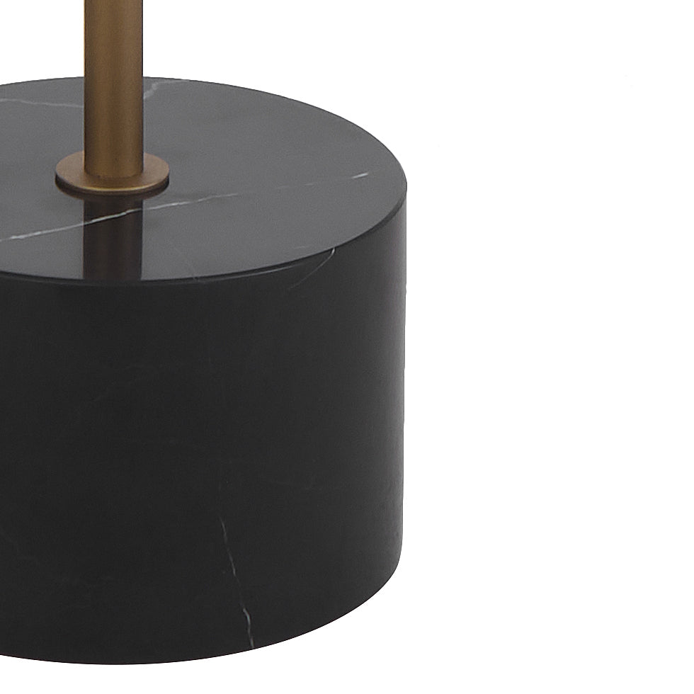 Sisby LED Floor Lamp 14W 3000K Antique Brass & Black Marble - SISBY FL-ABBKM