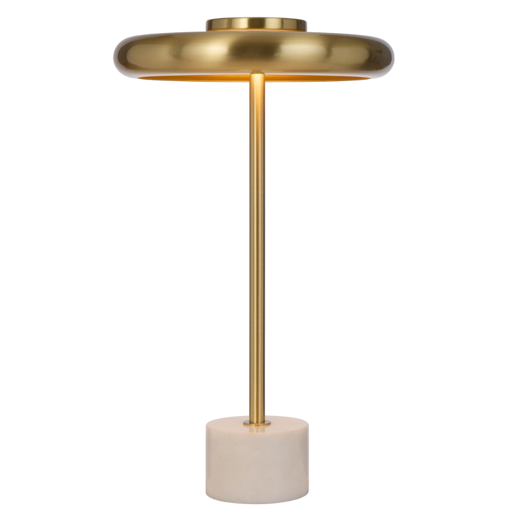 Sisby LED Table Lamp 14W 3000K Brass Matt & White Marble - SISBY TL-BMWHM